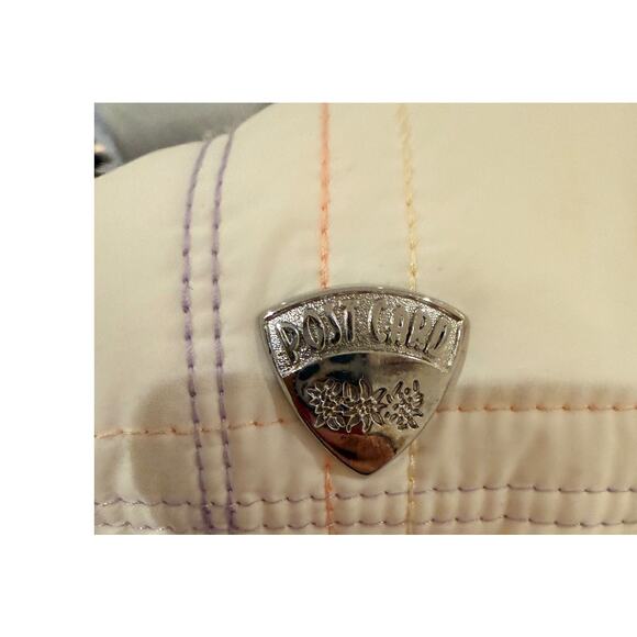 POST CARD Quilted Jacket Cream Snap Button Pockets Women's Size M - Picture 6 of 7